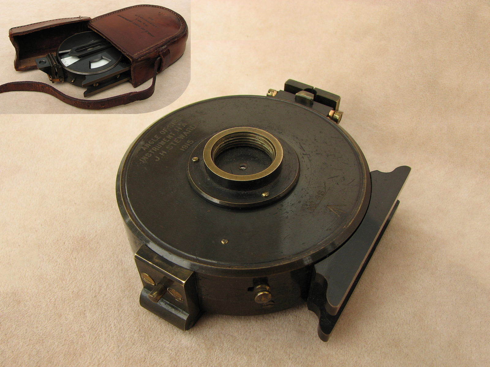 WW1 Angle of Sight Instrument issued to 21st section Anti Aircraft Battery 